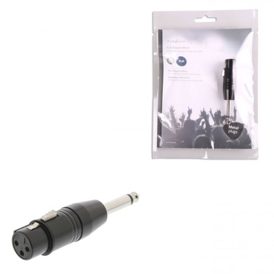NEDIS COTP15940BK Αντάπτορας XLR 3-Pin θηλ. σε 6.35 mm mono αρσ. - NEDIS