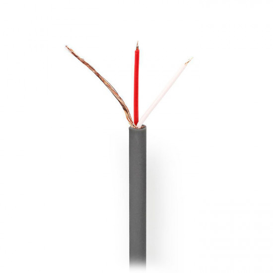NEDIS COTR15011GY100 Καλώδιο μικροφώνου 2x 0,125mm2 σε κουλούρα 100 μέτρων. - NEDIS