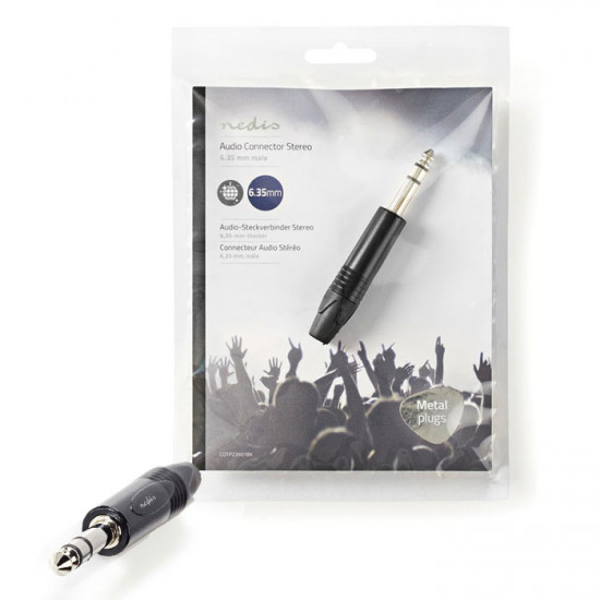 NEDIS COTP23901BK Βύσμα 6.35mm αρσ. stereo. - NEDIS