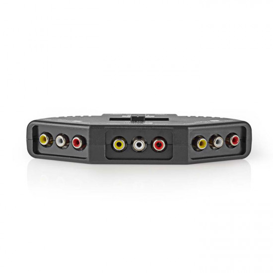 NEDIS VSWI2403BK Switch 3 ανεξάρτητων εισόδων 3 Χ RCA Αudio-Video σε μια έξοδο 3 Χ RCA Audio-Video. - NEDIS