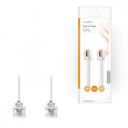 NEDIS TCGP90200WT100 Tηλεφωνικό καλώδιο RJ11 αρσ. - RJ11 αρσ. 10.0 μ., λευκό. - NEDIS