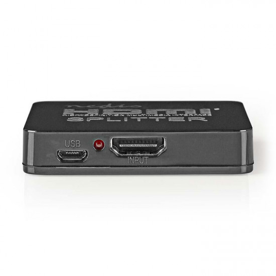NEDIS VSPL34002BK Splitter HDMI 2 θυρών, με υποστήριξη 4Κ2Κ, Full HD και 3D. - NEDIS