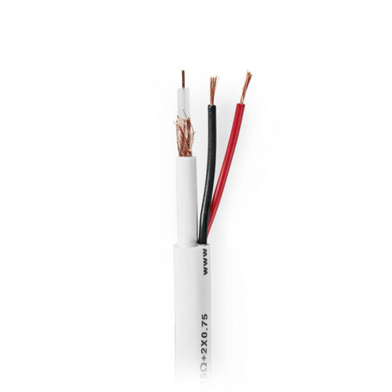NEDIS SCGR90300WT100 Καλώδιο τροφοδοσίας και βίντεο 0.61 + 2x 0.38, σε κουλούρα 100 μέτρων. - NEDIS