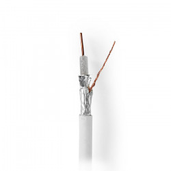 NEDIS CSBR4050WT1000 Ομοαξονικό καλώδιο 4G / LTE για την διανομή ψηφιακών τηλεοπτικών σημάτων και εικόνας, με τριπλή θωράκιση, σε κουλούρα 100m. - NEDIS