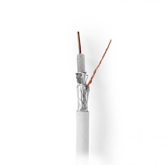 NEDIS CSBR4050WT1000 Ομοαξονικό καλώδιο 4G / LTE για την διανομή ψηφιακών τηλεοπτικών σημάτων και εικόνας, με τριπλή θωράκιση, σε κουλούρα 100m. - NEDIS