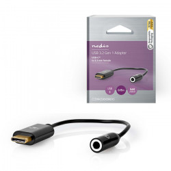 NEDIS CCBW65950BK015 Καλώδιο-αντάπτορας USB 3.2 Gen 1x1 Type-C αρσ. - 3.5mm θηλ., 0.15m. - NEDIS