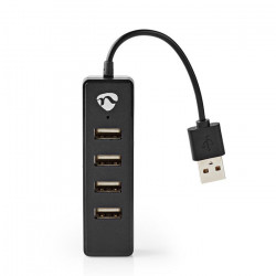 NEDIS UHUBU2420BK USB 2.0 Hub 4 θυρών, σε μαύρο χρώμα. - NEDIS