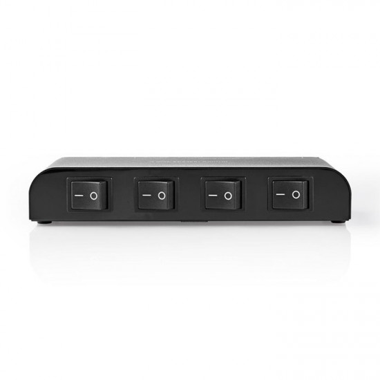 NEDIS ASWI2604BK Συσκευή για σύνδεση 4 σετ ηχείων 4-16 Ω, σε 1 ενισχυτή. - NEDIS