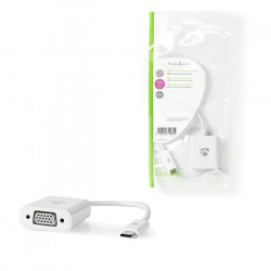 NEDIS CCGP64851WT02 Μετατροπέας USB 3.2 Gen 1x1 Type-C αρσ. σε VGA θηλ., 0.20m, σε άσπρο χρώμα. - NEDIS