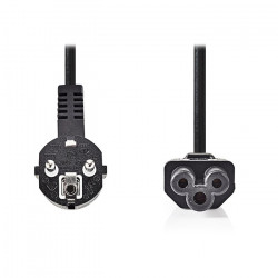 NEDIS CEGT10100BK20 Καλώδιο τροφοδοσίας Schuko αρσ. σε γωνία 90°- IEC-320-C5, 2m. - NEDIS