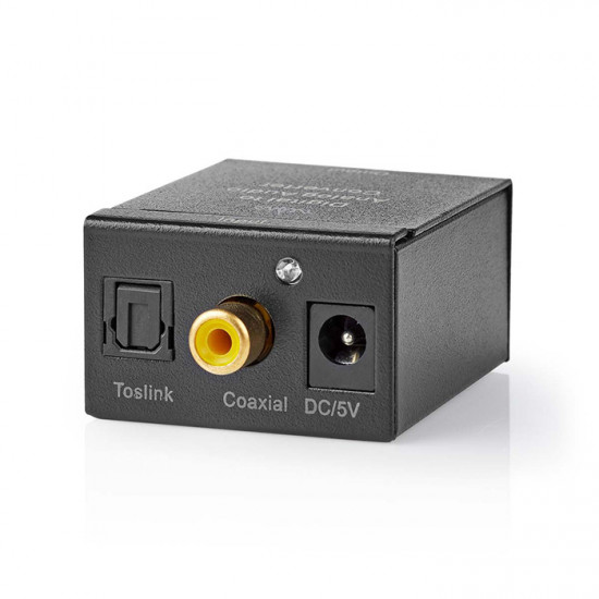 NEDIS ACON2510BK Ψηφιακός μετατροπέας ήχου από TosLink θηλ. και S/PDIF (RCA) σε 3.5mm και 2x RCA αρσ. - NEDIS