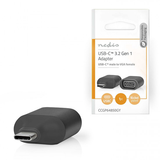 NEDIS CCGP64850GY Αντάπτορας USB 3.2 Gen 1x1 Type-C αρσ. - VGA θηλ. - NEDIS