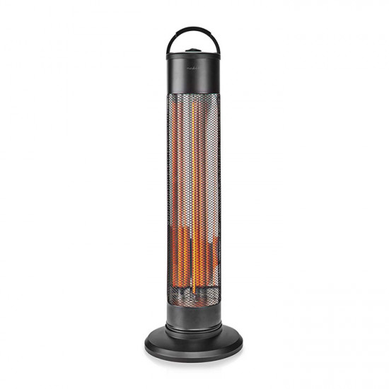 NEDIS HTPA20EBK Επιδαπέδια ηλεκτρική θερμάστρα με carbon tube στήλη, 1200W. - NEDIS