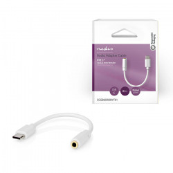 NEDIS CCGB65950WT01 Καλώδιο-αντάπτορας USB High-Speed Type-C αρσ. - 3.5mm θηλ., 0.10m, σε λευκό χρώμα. - NEDIS