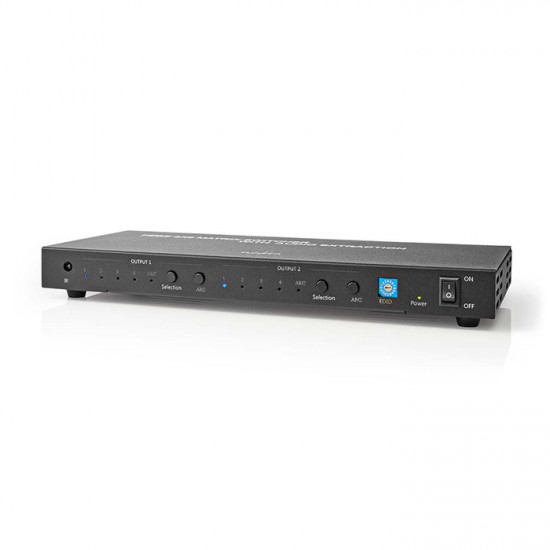 NEDIS VMAT3482AT HDMI Matrix Switch 6 θυρών, 4 είσοδοι σε 2 εξόδους, με υποστήριξη 4K@60Hz και 3D. - NEDIS