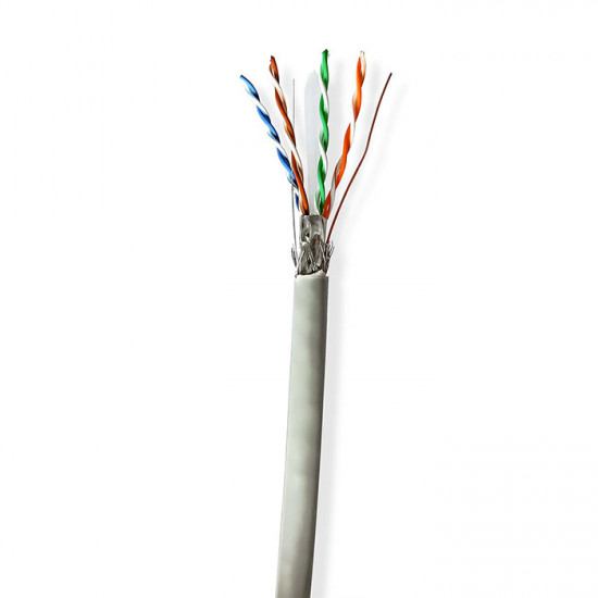 NEDIS CCBG8524GY100S Καλώδιο δικτύου CAT 6, S/FTP, σε κουλούρα 100m. - NEDIS