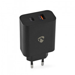 NEDIS WCPD65W130BK Universal φορτιστής με 2 εξόδους USB-A & USB-C, 3.25A, σε μαύρο χρώμα. - NEDIS