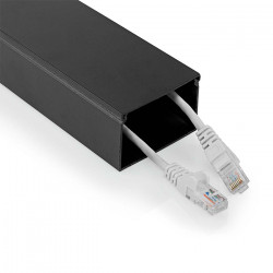NEDIS CMDT6040BK110 Κανάλι διαχείρισης καλωδίων κλειστού τύπου, μήκους 60 x 40 x 1100mm σε μαύρο χρώμα. - NEDIS