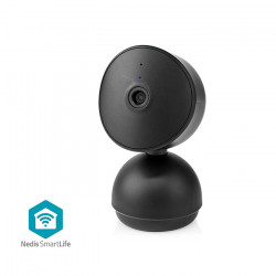 NEDIS WIFICI22CBK Wi-Fi Smart IP κάμερα Full HD 1080p, με λειτουργία Pan tilt και αισθητήρα κίνησης, σε μαύρο χρώμα. - NEDIS