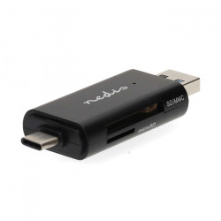 NEDIS CRDRU3110BK Card Reader USB 3.2 Gen 1x1 με διπλή υποδοχή Type-A & Type-C. - NEDIS