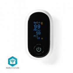 NEDIS BTHOX10WT Bluetooth smart παλμικό οξύμετρο με οθόνη OLED, σε λευκό χρώμα. - NEDIS