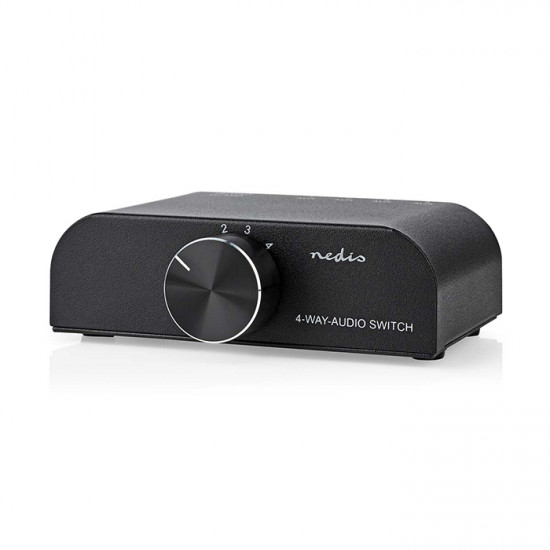 NEDIS ASWI2424AT Switch 4 συσκευών ήχου σε μία μόνο (AUX) είσοδο ενισχυτή, για να συνδέονται συσκευές όπως CD, DAT, Tuner, ήχος-τηλεόρασης κλπ. - NEDIS