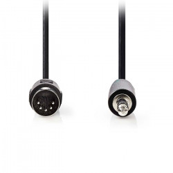 NEDIS CAGL20100BK20 Καλώδιο DIN 5-Pin αρσ. - 3,5mm Stereo αρσ, 2.00m. - NEDIS