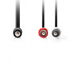 NEDIS CAGL22200BK15 Καλώδιο 2x RCA αρσ. - 3.5mm Stereo αρσ, 1.50m. - NEDIS