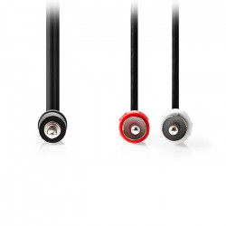 NEDIS CAGL22200BK150 Καλώδιο 2x RCA αρσ. - 3.5mm Stereo αρσ., 15m. - NEDIS