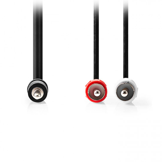 NEDIS CAGL22200BK150 Καλώδιο 2x RCA αρσ. - 3.5mm Stereo αρσ., 15m. - NEDIS