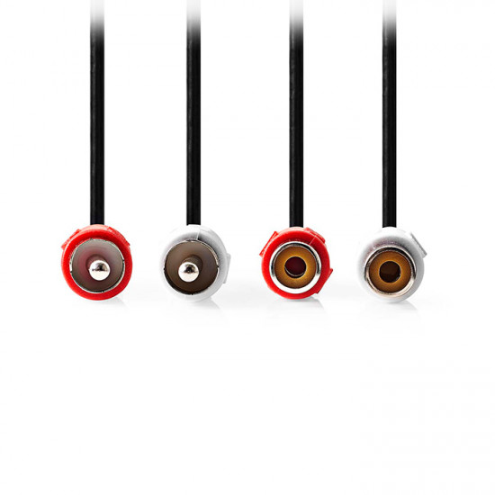 NEDIS CAGL24205BK20 Καλώδιο προέκτασης stereo 2x RCA, 2.00m σε μαύρο χρώμα. - NEDIS