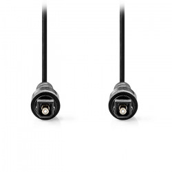 NEDIS CAGL25000BK100 Καλώδιο οπτικής ίνας, TosLink αρσ. - αρσ., 10.0m σε μαύρο χρώμα. - NEDIS