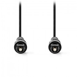 NEDIS CAGL25000BK20 Καλώδιο οπτικής ίνας, TosLink αρσ. - αρσ., 2.00m σε μαύρο χρώμα. - NEDIS