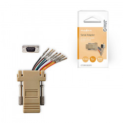 NEDIS CCGB52820IV Αντάπτορας D-Sub 9 pin θηλ. - RJ45 (8P8C) θηλ., σε ivory χρώμα. - NEDIS