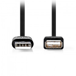 NEDIS CCGL60010BK10 Καλώδιο USB High-Speed Α αρσ. - USB A θηλ., 1.00m. - NEDIS