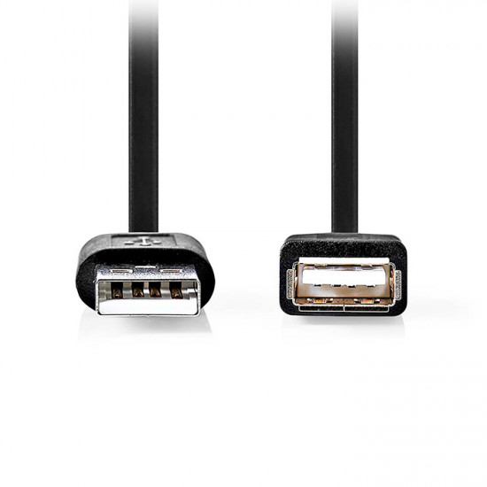 NEDIS CCGL60010BK10 Καλώδιο USB High-Speed Α αρσ. - USB A θηλ., 1.00m. - NEDIS