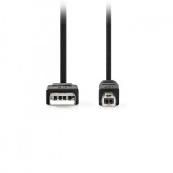 NEDIS CCGL60100BK20 Καλώδιο USB High-Speed A αρσ. - USB B αρσ., 2.00m σε μαύρο χρώμα. - NEDIS