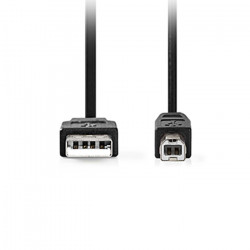 NEDIS CCGL60100BK30 Καλώδιο USB High-Speed A αρσ. - USB B αρσ., 3.00m σε μαύρο χρώμα. - NEDIS