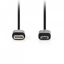 NEDIS CCGL60750BK10 Καλώδιο USB High-Speed Type-C αρσ. - micro B USB αρσ., 1.00m. - NEDIS