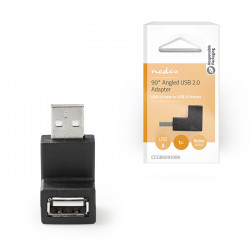 NEDIS CCGB60930BK Αντάπτορας USB High-Speed Α αρσ. - USB Α θηλ., σε γωνία 90° μοιρών. - NEDIS