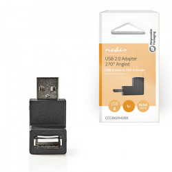 NEDIS CCGB60940BK Αντάπτορας USB High-Speed A αρσ. - USB A θηλ., σε γωνία 270°. - NEDIS