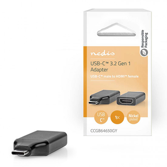 NEDIS CCGB64650GY Αντάπτορας USB 3.2 Gen 1x1 Type-C αρσ. - HDMI θηλ. - NEDIS