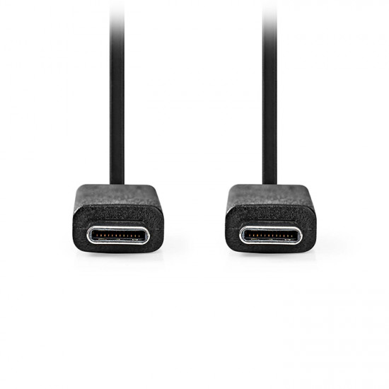 NEDIS CCGL64750BK10 Καλώδιο USB 3.2 Gen 2x1 Type-C αρσ. - USB Type-C αρσ., 1.00m σε μαύρο χρώμα. - NEDIS