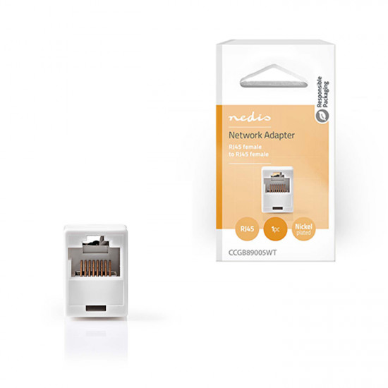 NEDIS CCGB89005WT Μούφα CAT 5e UTP, RJ45 θηλ. - θηλ. σε λευκό χρώμα. - NEDIS