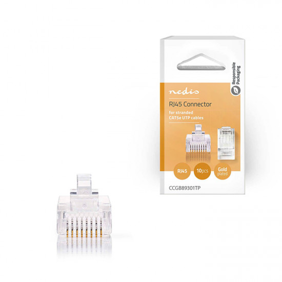 NEDIS CCGB89301TP Bύσμα 8x8, RJ45 για UTP CAT5e, 10τμχ. - NEDIS