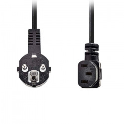 NEDIS CEGL10020BK30 Καλώδιο τροφοδοσίας Schuko αρσ. σε γωνία 90° - IEC-320-C13 θηλ., 3.00m. - NEDIS