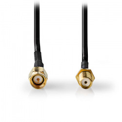 NEDIS CSGL02010BK10 Kαλώδιο SMA αρσ. - SMA θηλ. με επίχρυσα βύσματα, 1.00m. - NEDIS