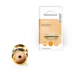 NEDIS CSGB02940GD Mούφα SMA θηλ.- SMA θηλ., σε συσκευασία 2 τεμαχίων. - NEDIS