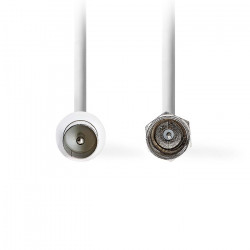 NEDIS CSGL41800WT15 Καλώδιο F αρσ. - RF αρσ. 1.5m σε άσπρο χρώμα. - NEDIS