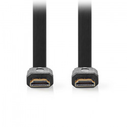 NEDIS CVGL34100BK100 Flat καλώδιο High speed HDMI with Ethernet, HDMI αρσ. - HDMI αρσ., με επίχρυσες επαφές, 10m. - NEDIS